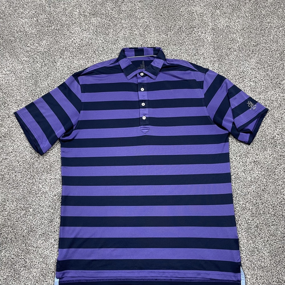 Johnnie O Polo Shirt Mens XL Purple Golf Performance Contra Costa Country‎ Club